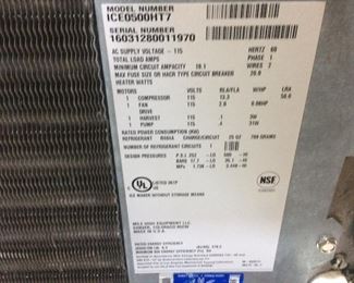 ICE-O-MATIC COMMERCIAL ICE MACHINE