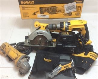 DEWALT DRILL, GRINDER CIRC SAW,CENTRAL F