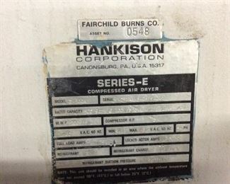 Hankinson Corp. Compressed Air Dryer,