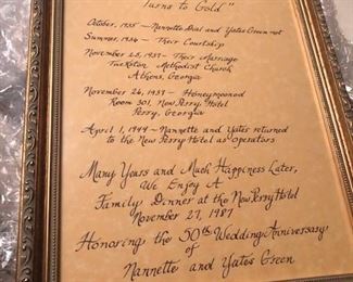 Sweet framed picture about the Greens