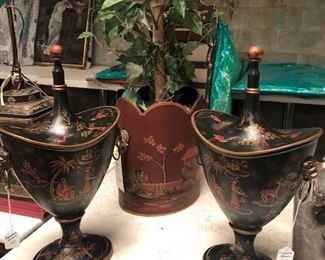 oriental decor, matches lamps and mirror