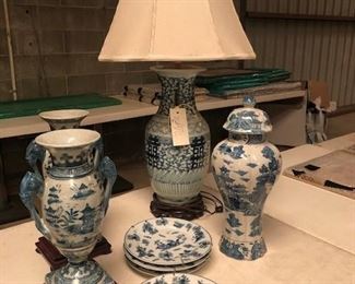 various blue/white pieces