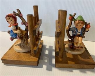 Bookends Apple Tree Boy and Girl