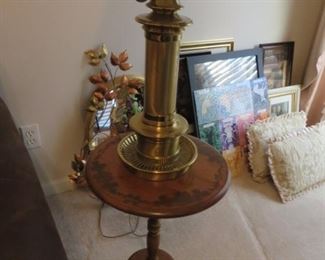 Small Inlay Lamp Table  40.00     Heavy Brass Lamp 50.00