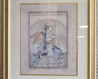 Angel Messenger | Print | S. Brown | Gold Foil Frame | 25.5" x 31.5"