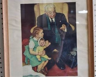 Tender Loving Care | Lithograph | Norman Rockwell | Wood Frame | 17" x 20.5"