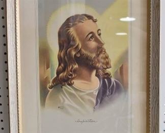 Inspiration | Lithograph | MCConnell 1942 | Vintage Gold Wood frame | 16" x 22"