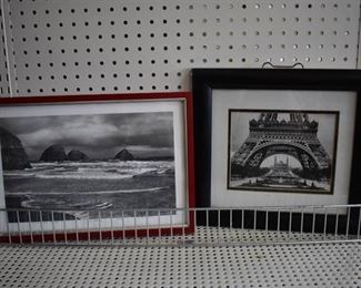 Lot of 2 Black and White | Photography | Tom Steele | Metal and Plastic Frames | 13" x 14", 11" x 16"