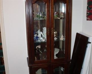 lighted curio cabinet