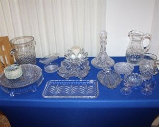 assorted crystal and glass