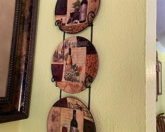 wine plate hanging deor