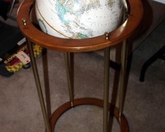 Replogle Globes Inc. Classic Globe On Wood Stand With Brass Accents, 38" Tall