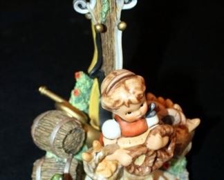 M. J. Goebel Hummelscapes Collection "Oktoberfest", 8" Tall, Marked Number 1000-D, With Certificate, And Pretzel Girl, Marked Number 2004