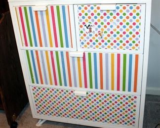 Four-Drawer Metal Storage Cabinet, 37.25" x 30.25" x 18.5"