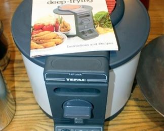 TFal Deep Fryer, Unknown Working Order, And Wok, With Strainer
