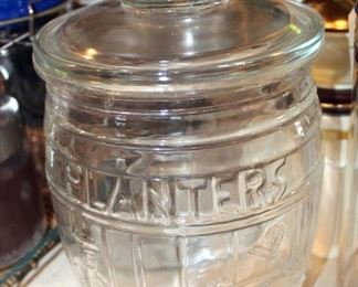 Planter's Peanut Glass Jar, Kitchen Decanters, Cookie Jars, Ceramic Bowls, Coffee Grinder, And Canisters With Locking Lids