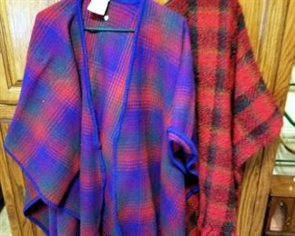Boyne Valley Weavers 100% Wool Shawls, Qty 2, Handmade In Ireland