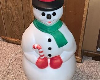 Vintage Blow Mold Snowman 
