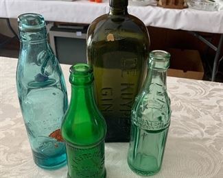 Antique Bottles W/ Coca Cola