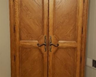 $800 Stately French country armoire perfect for holding media or use it in a bedroom for extra storage. 