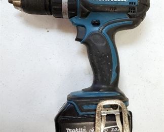 Makita Electric Drill, Model 6408, And Cordless Driver Model BHP452, With Battery