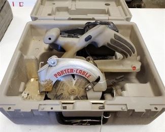 Porter Cable Cordless Circular Sa, Model 845, Includes Battery Charger, And Carrying Case
