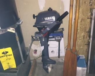 small 2.5HP  Yamaha 4-stroke outboard--sold separately--oars go with dinghy