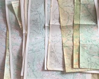 Metsker Maps-lots-many laminated for back country