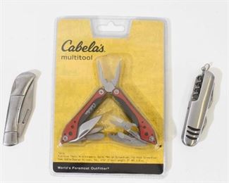 Cabela's Multitool & 2 Pocket Knives