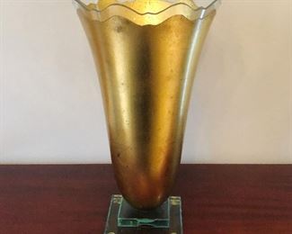 Impressive Guenther Luna Studio art glass vase, signed