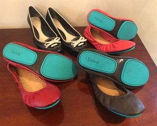 Wonderful collection of ladies shoes and boots, size 6-6.5, including Cole Haan Tieks, Steve Madden, Arche, Uggs, J. Crew, Tony Burch and more