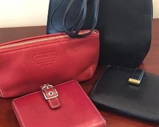 Ladies leather accessories by Coach and more