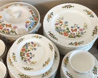 Set of Aynsley "Cottage Garden" china made in England