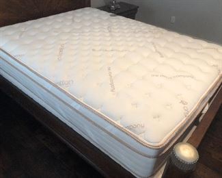 Saatva queen-size ultra-premium luxury mattress with organic cotton pillow top, includes box spring