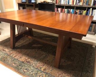 Amish-made Mission style trestle table