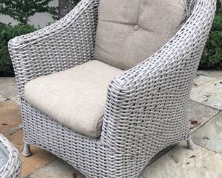 Martha Stewart five-piece wicker patio set with cushions