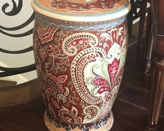 Polychromed garden stool