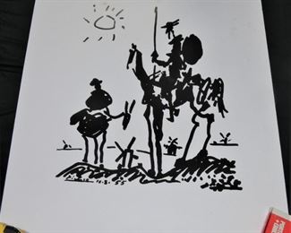 2 Picasso Don Quixote Posters
Description 	
One of the posters has some stains
UPS STORE PACKING & SHIPPING