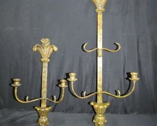 2- Decorative Candle Sconce and Plate Holders
Description 	
large- 34" x 15"
Smal l22" x 12"
UPS STORE PACKING & SHIPPING