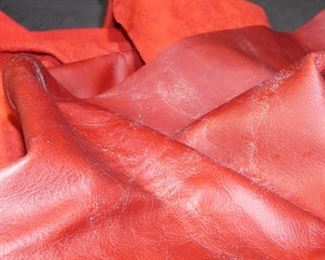 Craft or Hobby Leather Pieces
- Soft  Red Leather - Approximately - 52" x 68" 