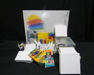  	Art Supplies! Acryllics, Pastels, Markers & More
Description 	
- 10 Tubes of mostly 2oz Tubes of Paint
- Pastels 
- 6 Small Pastic Latching Art Tubs 8.75" x 4" x 2" tall
- 5 Small Canvas's 
- 4 Paint Boards
- Newsprint Tablet 18" x 24" 
- Unopened Sketch Pad 
- Mungyo Mini Pastel Box
- 2 Box of Markers
- Set of Paint Markers
UPS STORE PACKING & SHIPPING