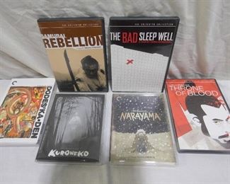 Rare Criterion Collection DVDs & Blurays came from a long time film collector. Discs and Cases are all in good condition.
Including 3 Films by Akira Kurosawa.
- Throne of Blood DVD
- Dodes'ka-den DVD
- The Bad Sleep Well DVD
- Samurai Rebellion DVD
- The Ballad Narayama Blu-ray
- Kuroneko Blu-ray