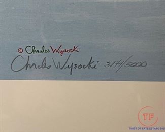 Charles Wysocki  Signed Print - Jingle Bell Teddy and Friends - Limited Edition