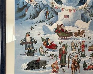 Charles Wysocki  Signed Print - Jingle Bell Teddy and Friends - Limited Edition