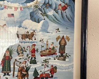 Charles Wysocki  Signed Print - Jingle Bell Teddy and Friends - Limited Edition