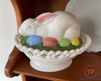 Westmoreland Figural Milk Glass