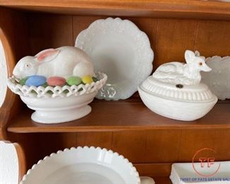 Westmoreland Figural Milk Glass