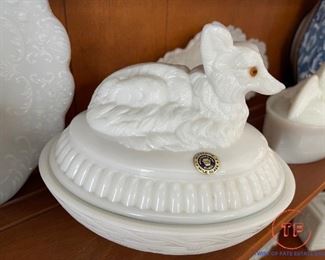 Westmoreland Figural Milk Glass