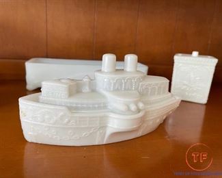 Remember the Main Milk Glass Battleship USS Maine
