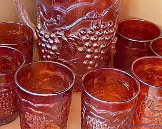 Vintage Carnival Glass - Lemonade Set